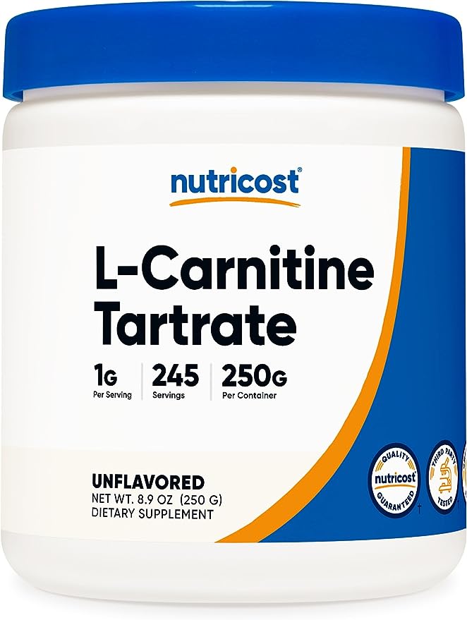 
Pasa el mouse encima de la imagen para aplicar zoom
Nutricost Tartrato de L-carnitina en polvo