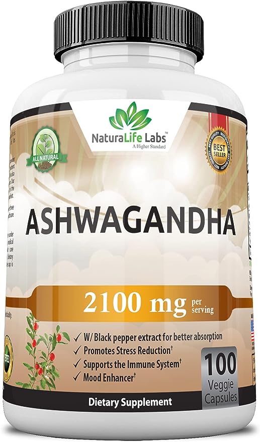 100 cápsulas de vegetarianas Organic Ashwagandha